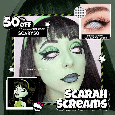 Monster High Scarah Screams Cosplay Colored Contacts