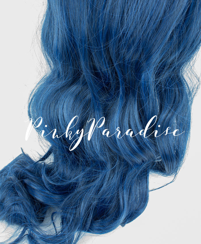 cosplay wig Navy Blue Wavy 65cm