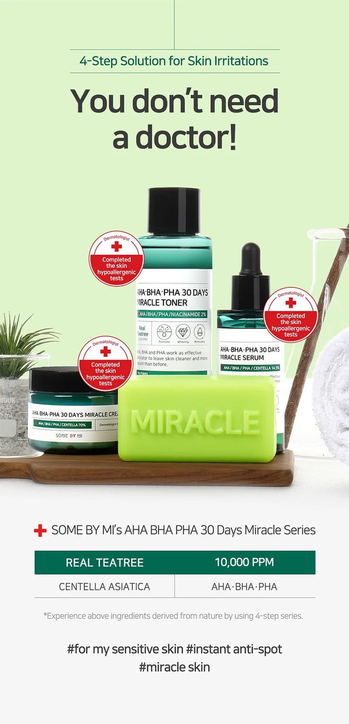SomeByMi AHA.BHA.PHA 30 Days Miracle Starter Kit Soothing Solution for Hopeless Skin