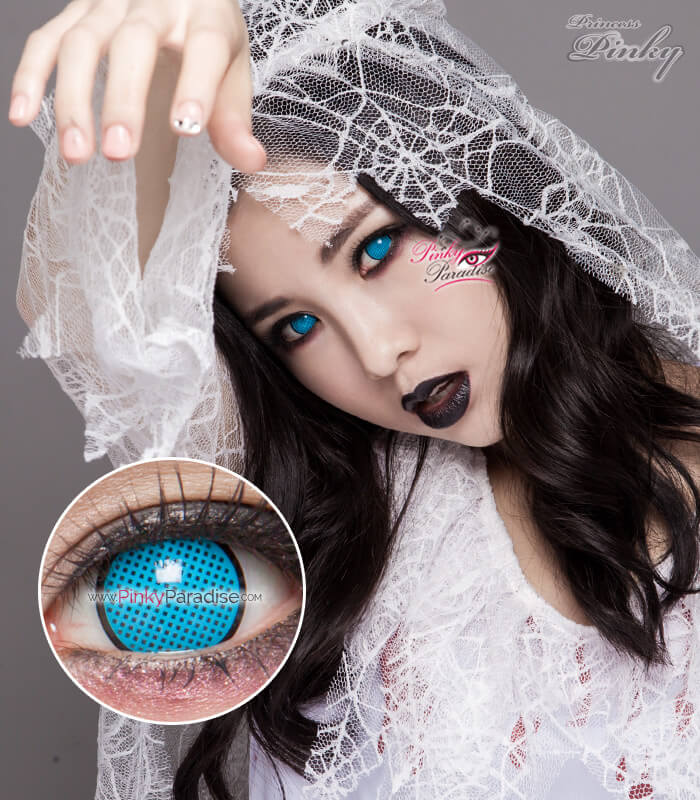 Cosplay Cyan Mesh With Rim Contacts