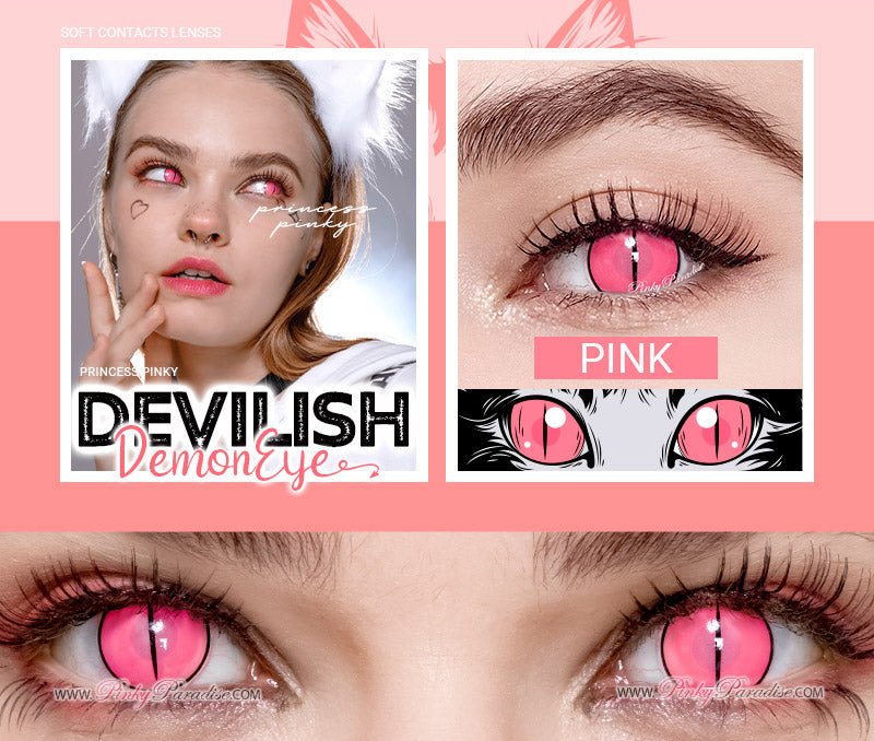 Princess Pinky Devilish Demon Eye pink in intense Pink shade perfect for Nezuko demonic eyes.