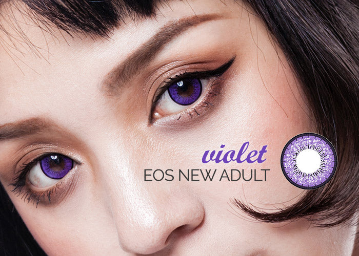 EOS New Adult Violet Circle Lenses (Colored Contacts)