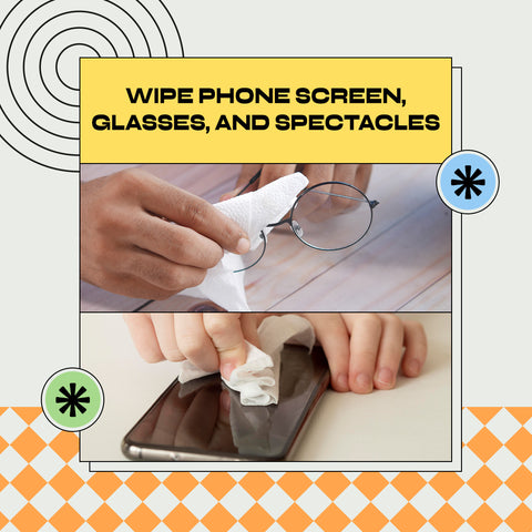 use contact lens solution to clean phone screen and glasses