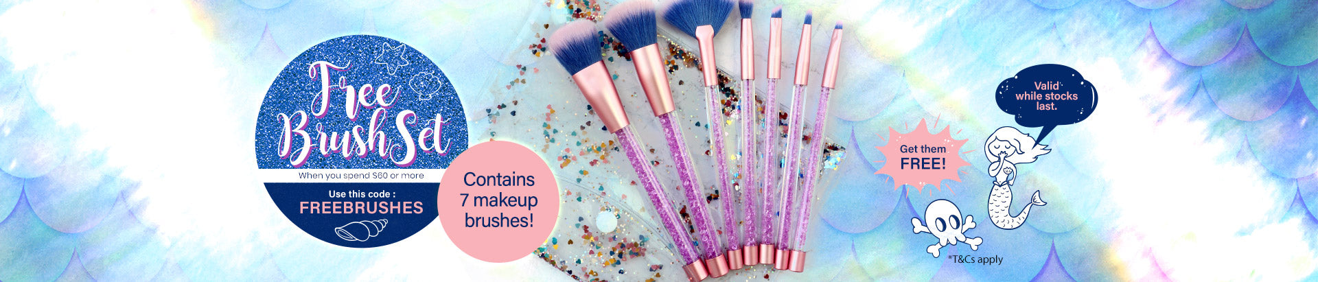 FREE Mermaid Brush Set with Purchase