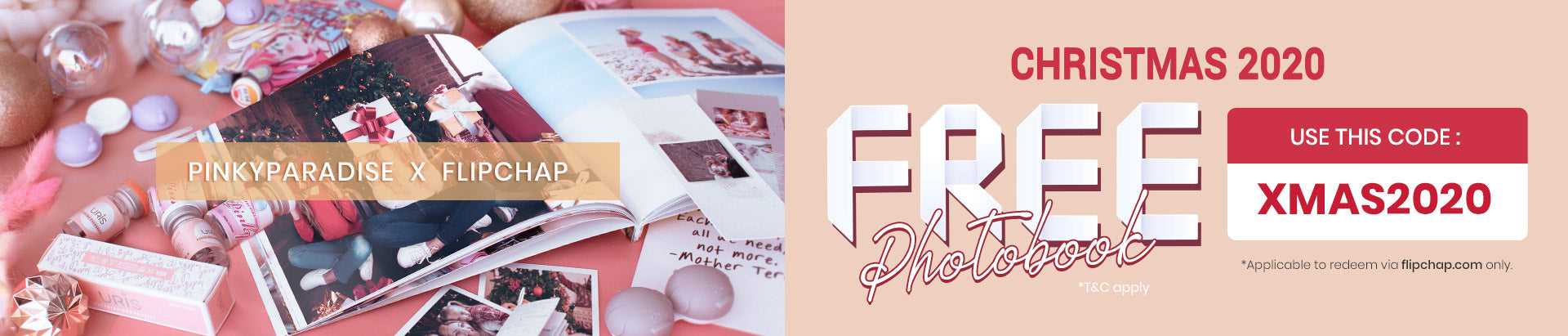 Free photobook as a Christmas gift from FlipChap and PinkyParadise