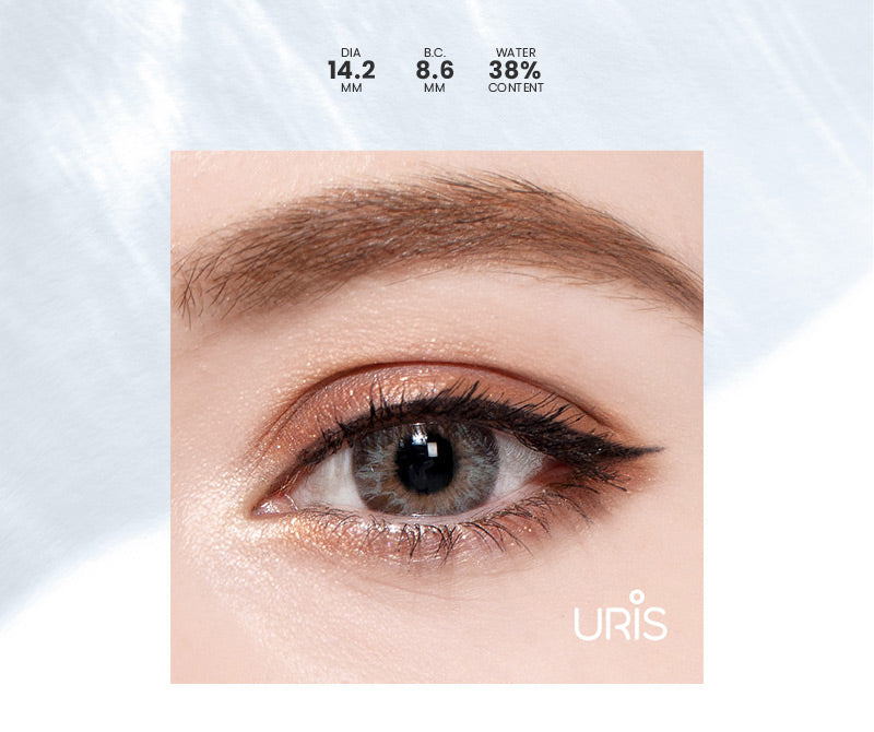 Close up of iris mimicking pattern of Uris Genetic colored contacts