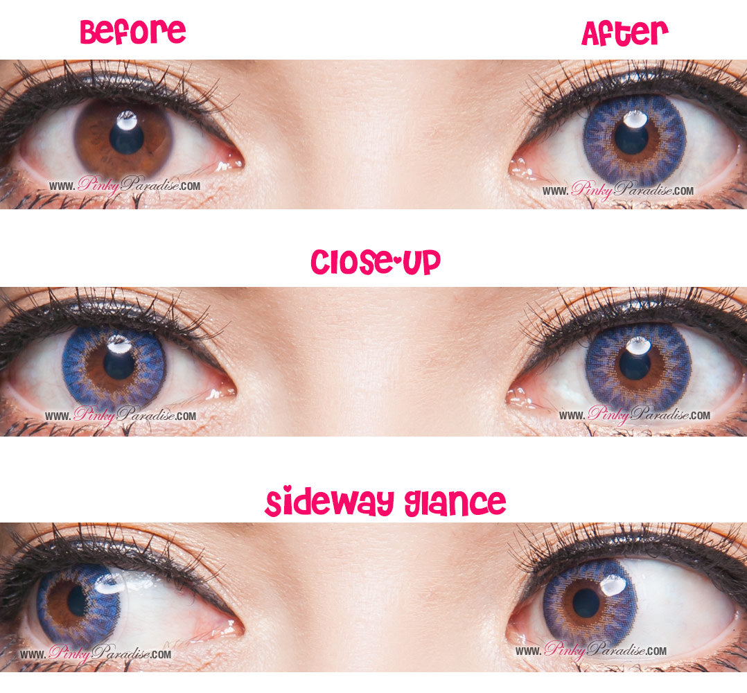 Colored Contacts Before and After