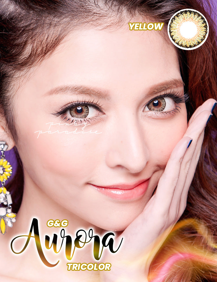 G&G Aurora Yellow Circle Lenses (Colored Contacts)