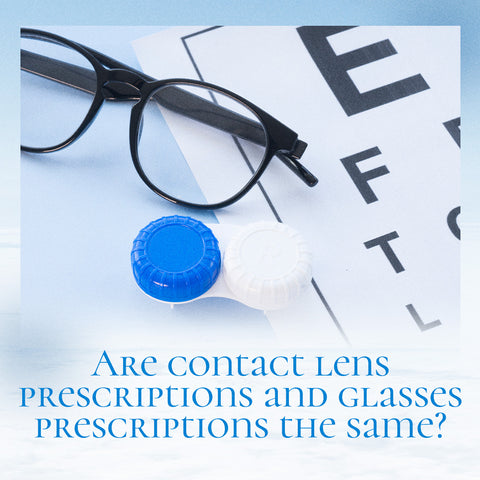 Are contact lens prescriptions and glasses prescriptions the same?