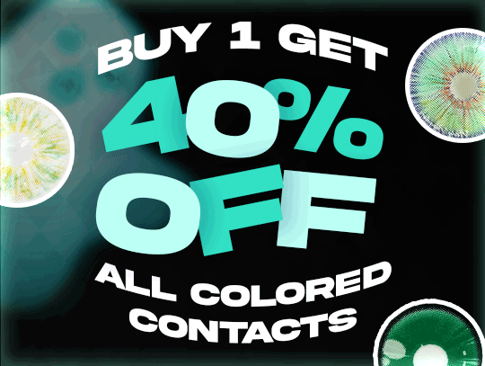 buy 1, get 40% off all colored contacts