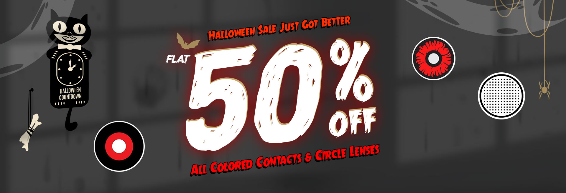 Flat 50% off All Colored Contacts