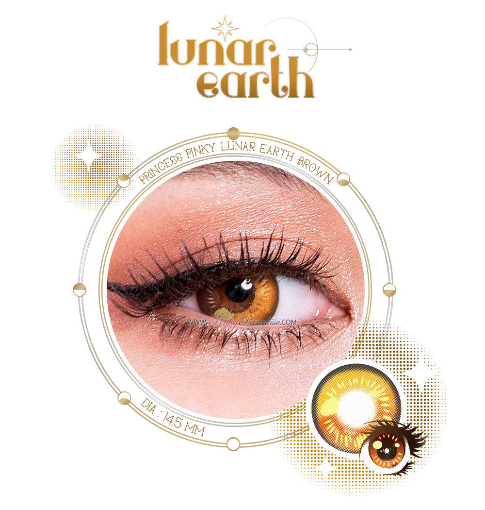 Pinkyparadise Princess Pinky Lunar Earth brown colored contact lenses