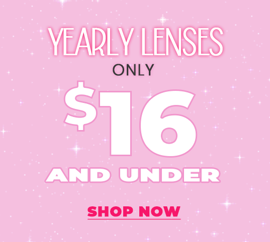Yearly colored contacts on sale for $16 and under