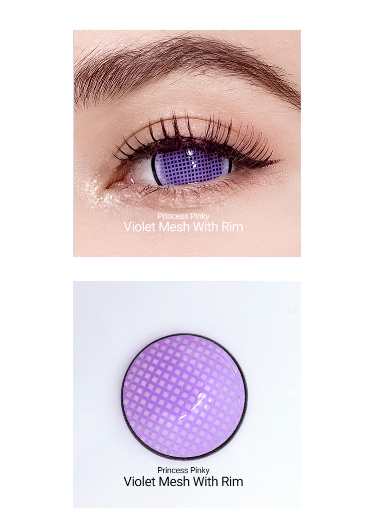 Sfx purple mesh with rim mini sclera lenses