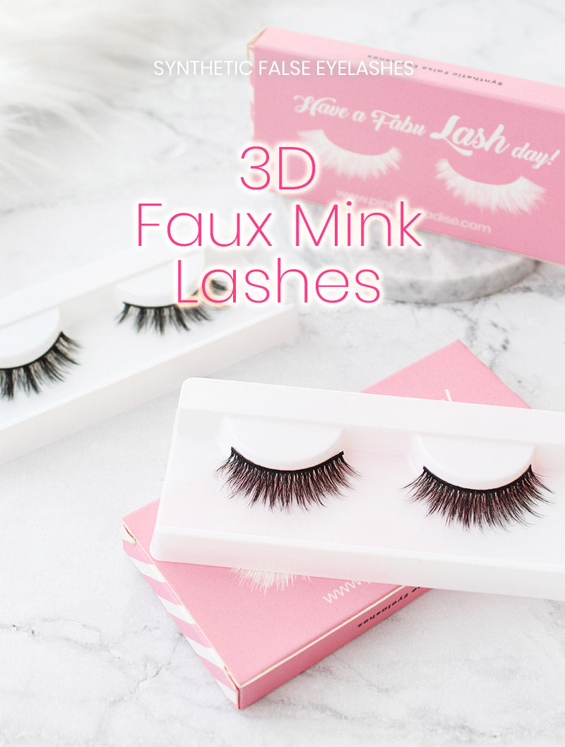 PinkyParadise 3D Faux Mink Lashes (2-Pack Bundle Set) Showcasing