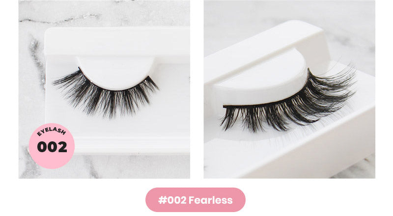 #002 Fearless 3D Faux Mink Lashes Designs Close Up 