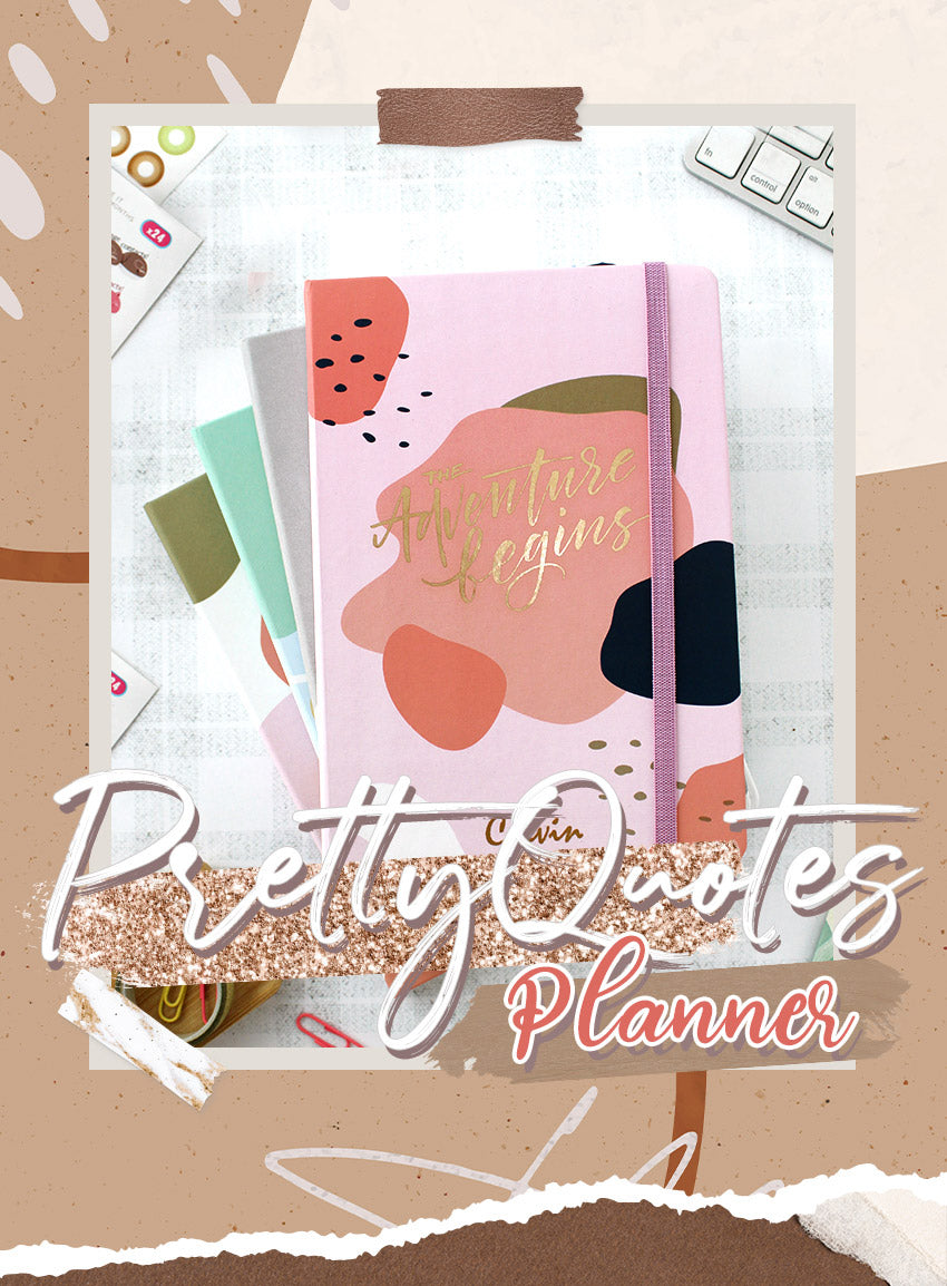 Stack of Pretty Quotes Hardcover Planner