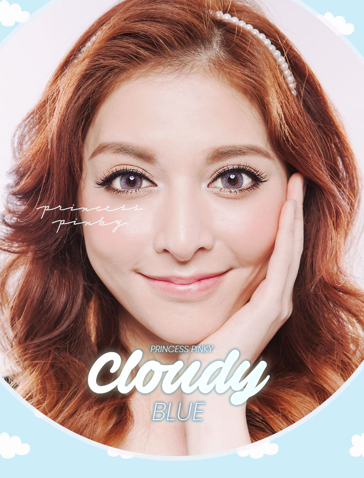 Princess Pinky Cloudy Blue Circle Lenses (Colored Contacts)