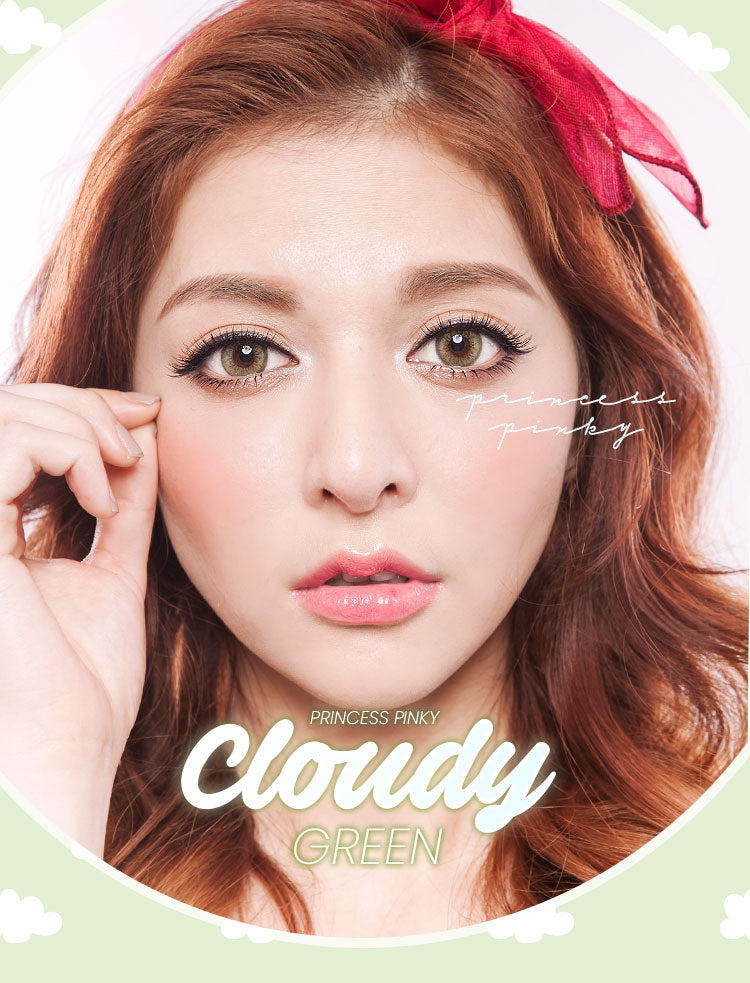 Princess Pinky Cloudy Green Circle Lenses (Colored Contacts)