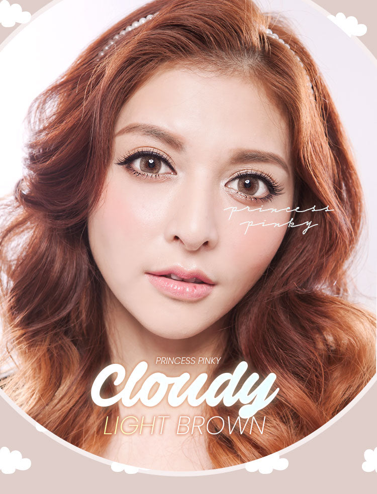 Princess Pinky Cloudy Light Brown Circle Lenses (Colored Contacts)