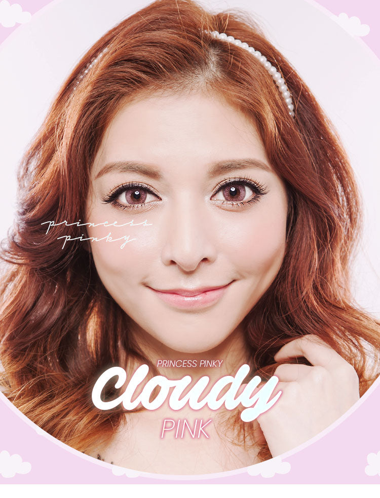 Princess Pinky Cloudy Pink Circle Lenses (Colored Contacts)