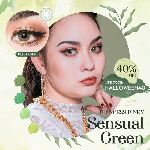 Natural and bigger green colored contacts