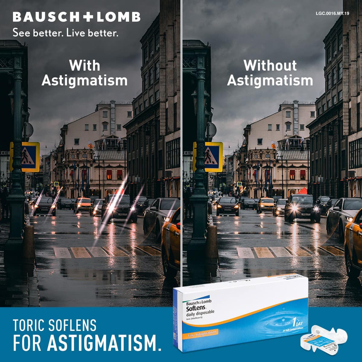 Bausch & Lomb Soflens Daily Disposable Toric contact lenses for Astigmatism
