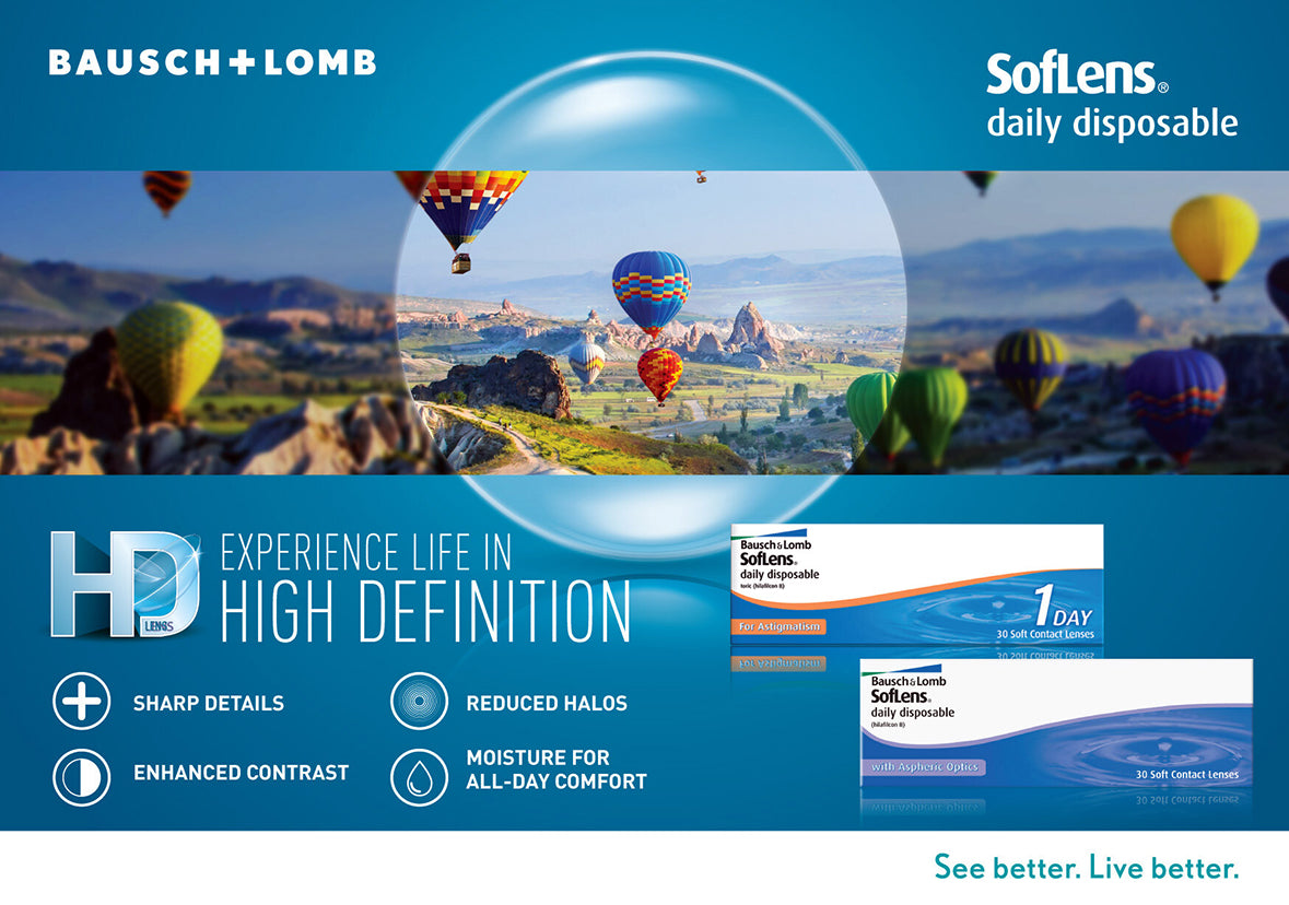 Bausch & Lomb Soflens Daily Toric contact lenses for Astigmatism