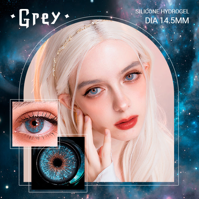 The most pigmented yet natural grey space colored contacts
