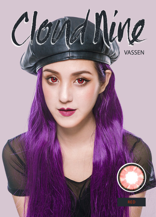 Vassen Cloud Nine Red Circle Lenses (Colored Contacts)