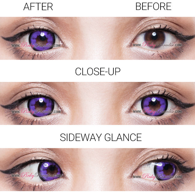 Vassen Cloud Nine Violet Circle Lenses (Colored Contacts) close up