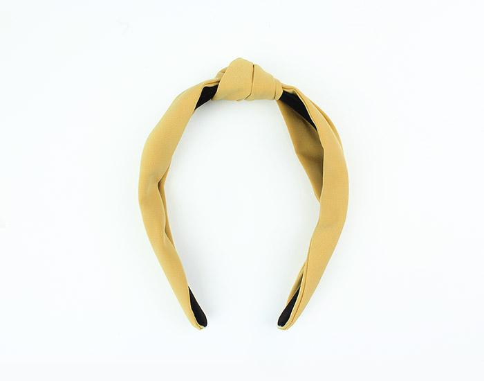 Knotted Bow Headband Yellow 3