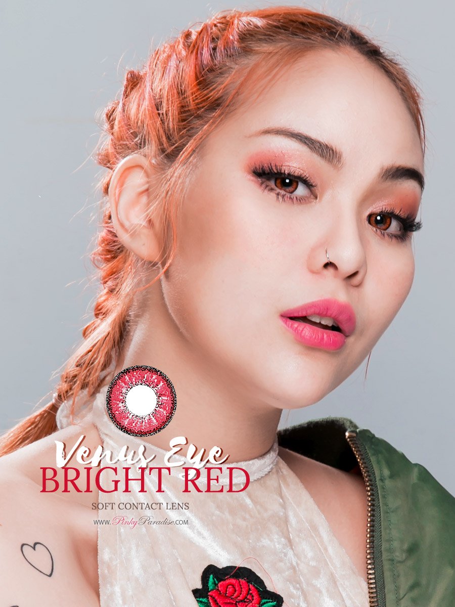 Venus Eye Bright Red Circle Lenses (Colored Contacts)