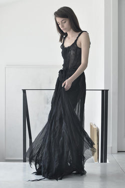 black silk wedding dress