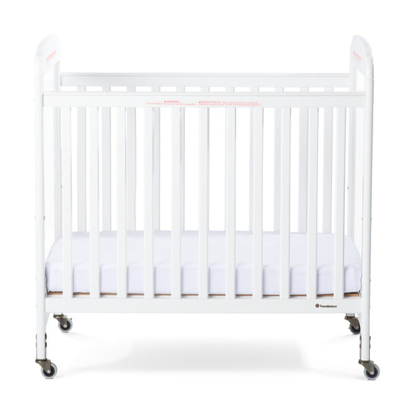 44416 Next Gen Serenity Fixed Side Compact Clearview Crib White