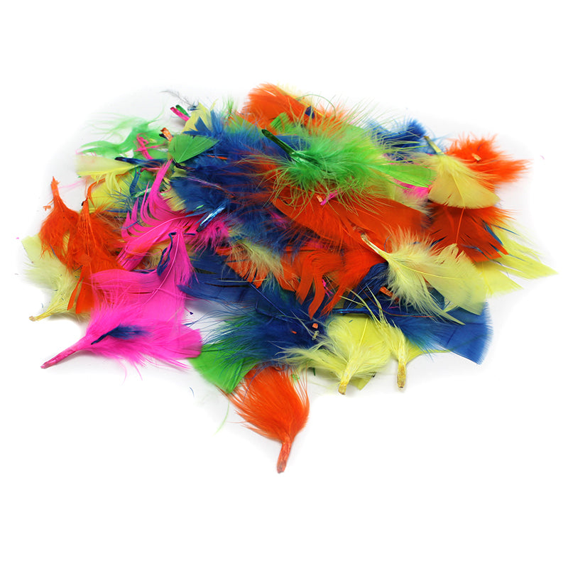 14gr Craft Feathers Mardi Gras Mix