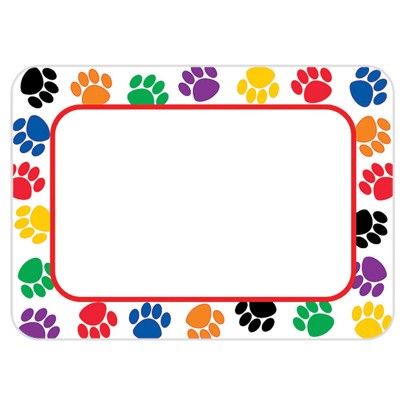 Colorful Paw Prints Name s Labels Factory Select