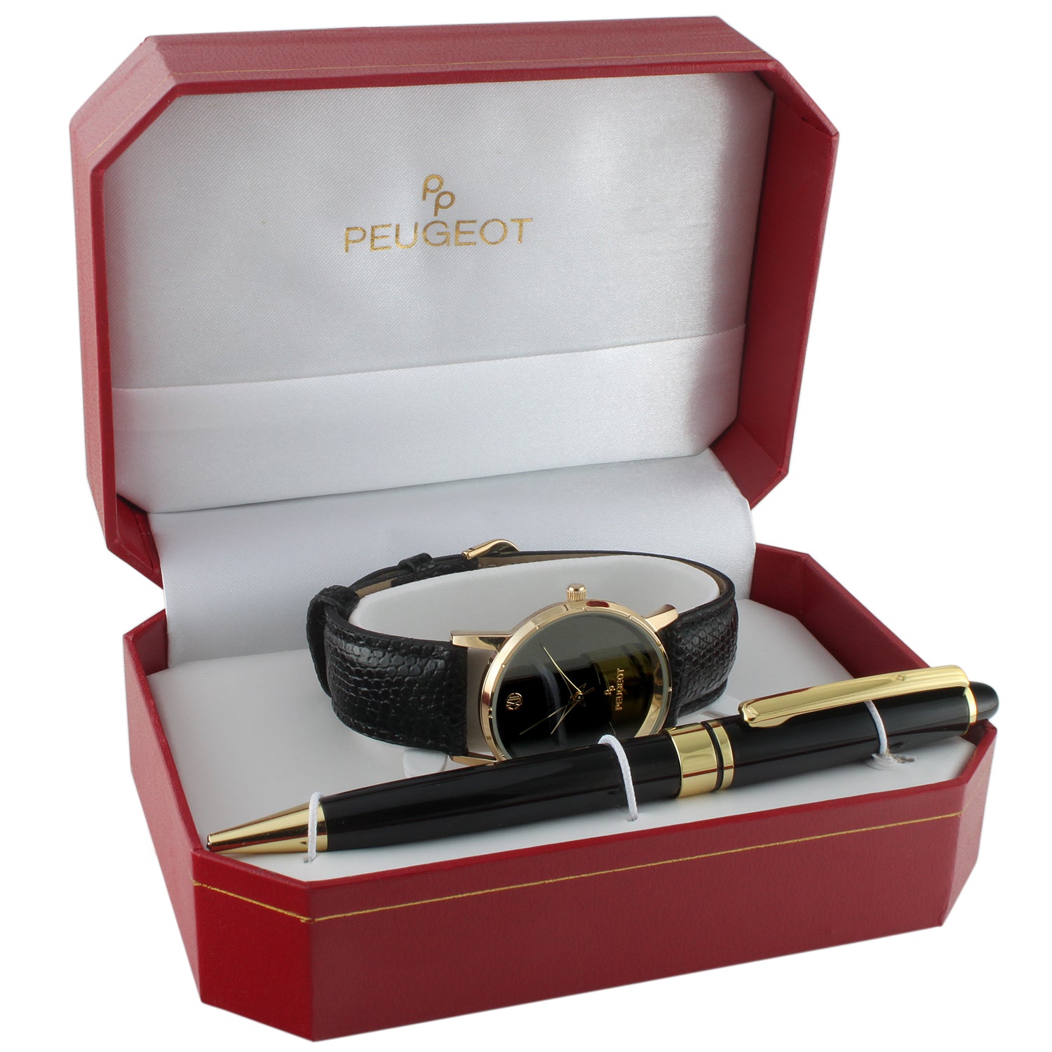 Peugeot Men's 14K Gold Plated Pocket Watch with Chain - Peugeot Watches