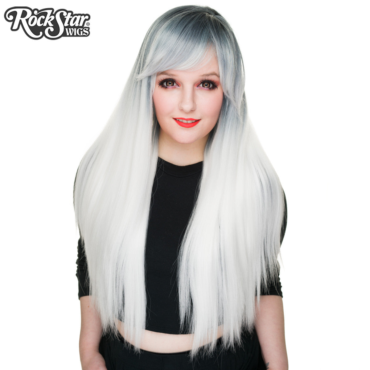 Rockstar Wigs Bella Dark Root Collection White 00460 Gothic