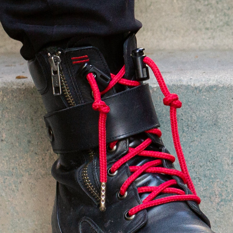 Round Red Shoelaces for NiK Kacy Footwear
