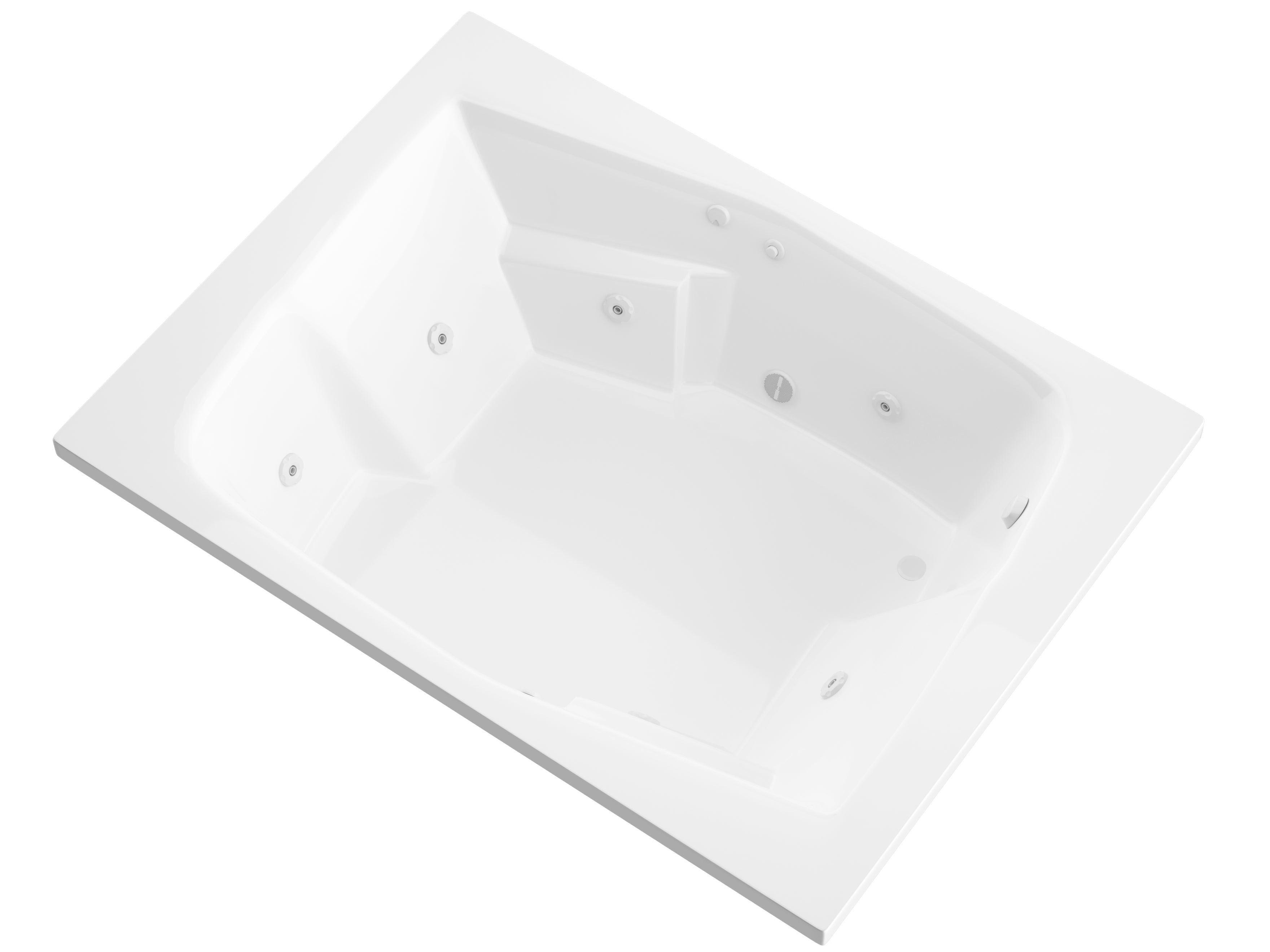Atlantis Whirlpools Caresse 54 x 72 Rectangular Whirlpool Jetted Bathtub 5472CWR