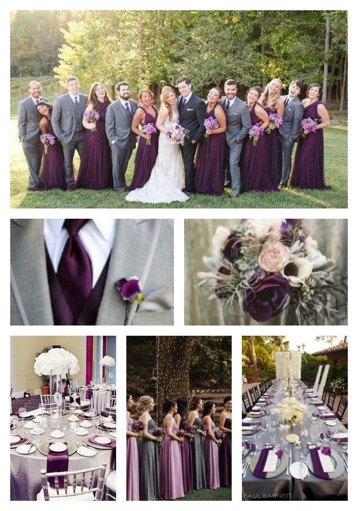 Plum and Grey 2019 Wedding Color Scheme
