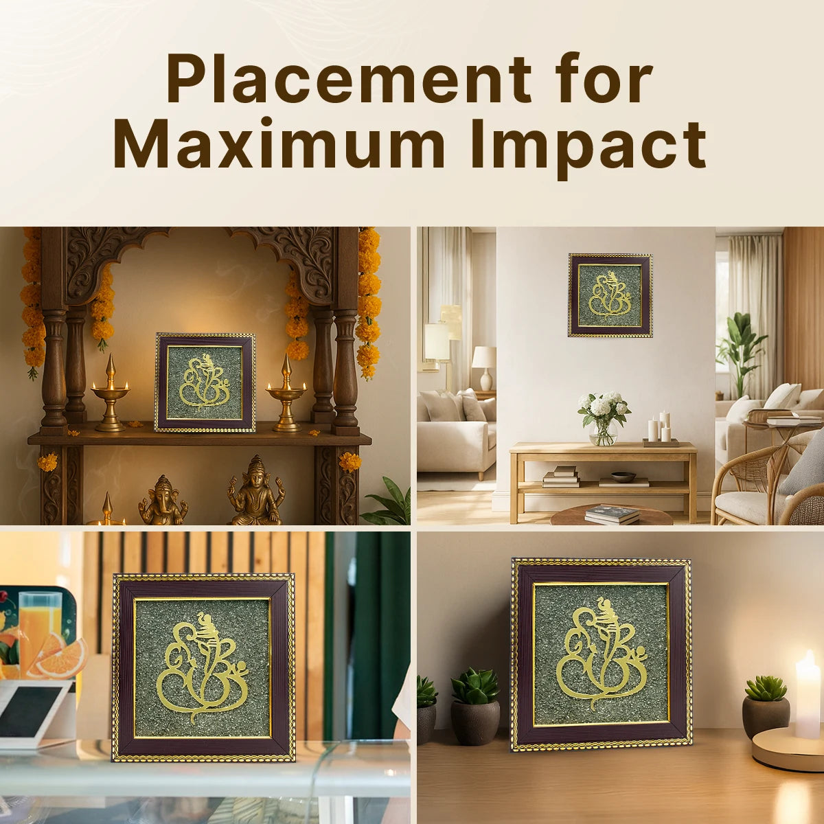 Ganesh Ji on Raw Pyrite Frame 6