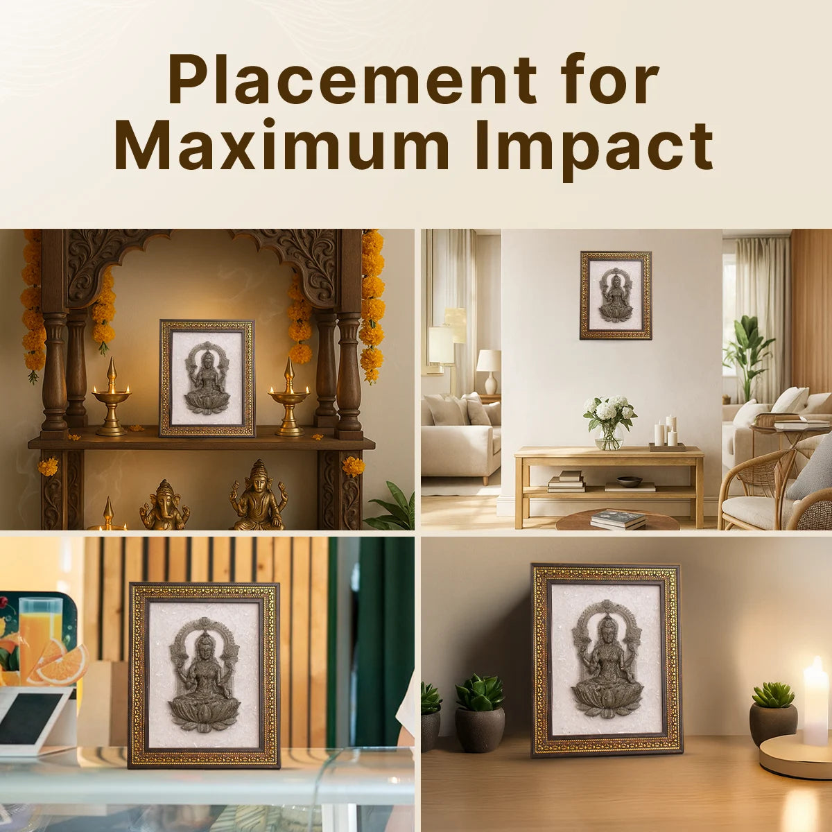 Pyrite Lakshmi Ji on Selenite Frame 9