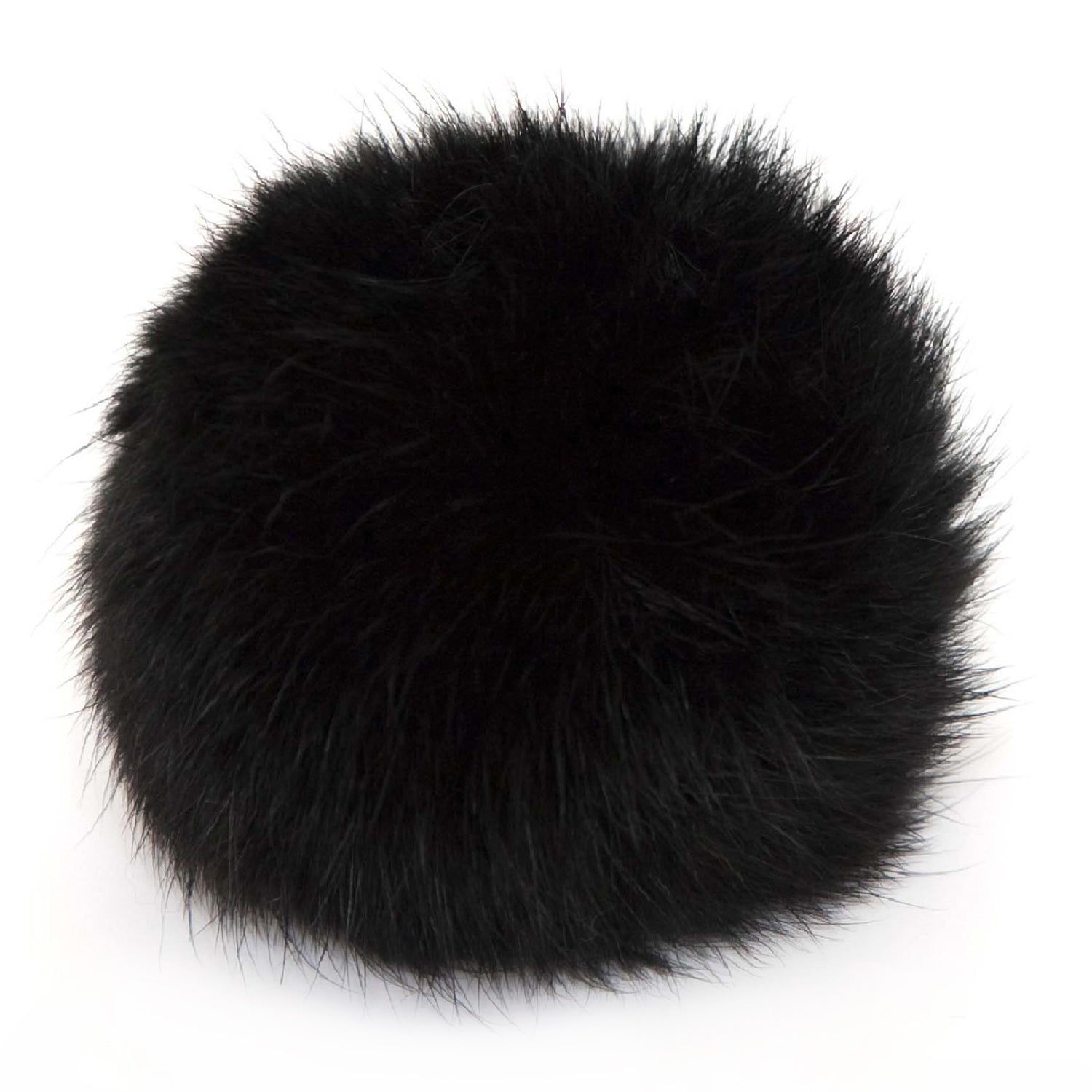 black fur pom pom