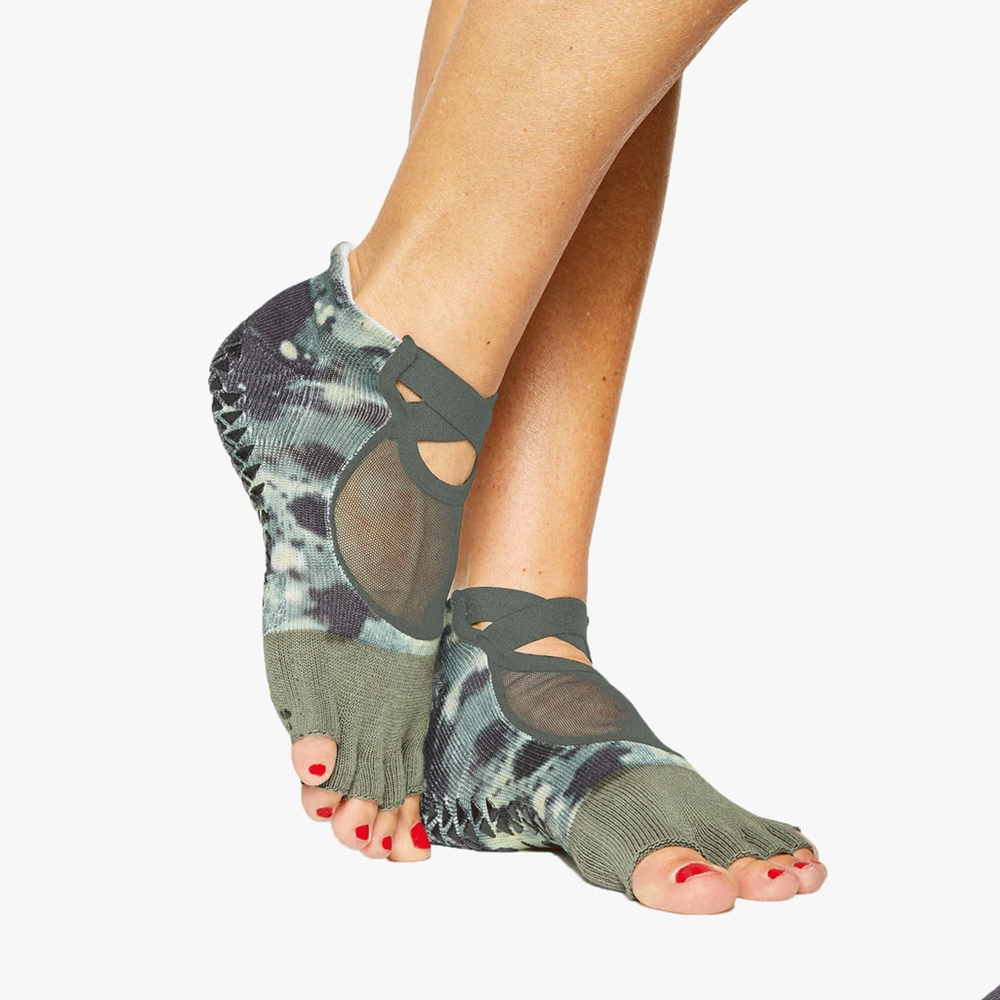 Gaiam Mary Jane Yoga Socks Grey