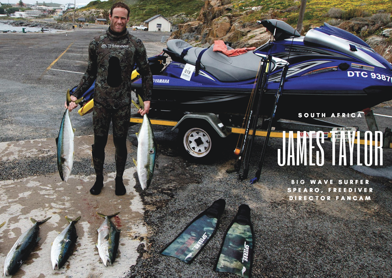 James Taylor, big wave surfer, Spierre Power Range, Spearfishing