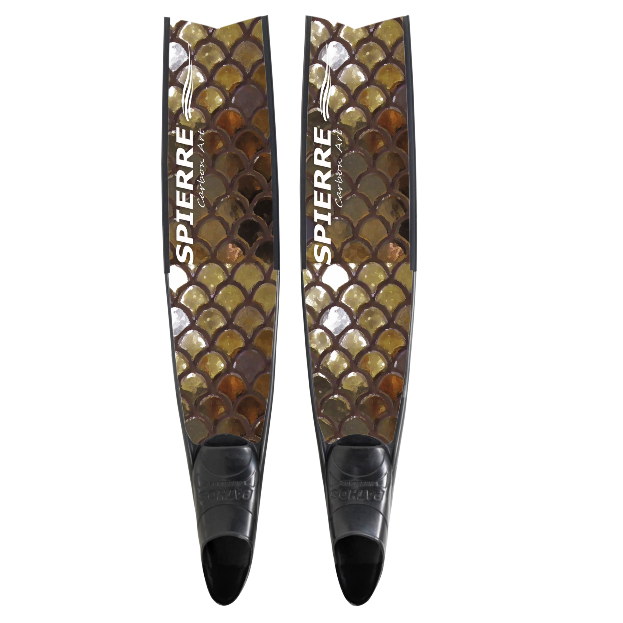 Carbon Art Gold Scale Design Fin Blades - Apnea Range (Set/Pair) - Spierre