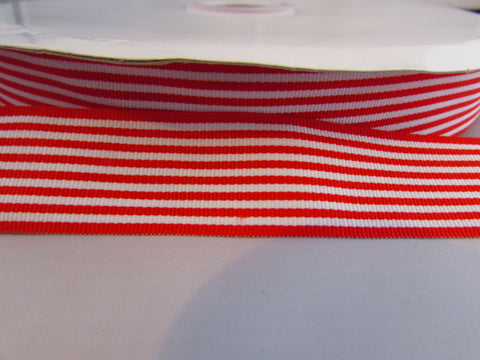 Red and White Horizontal Stripe Ribbon | Grosgrain Ribbon | RIBBON ...