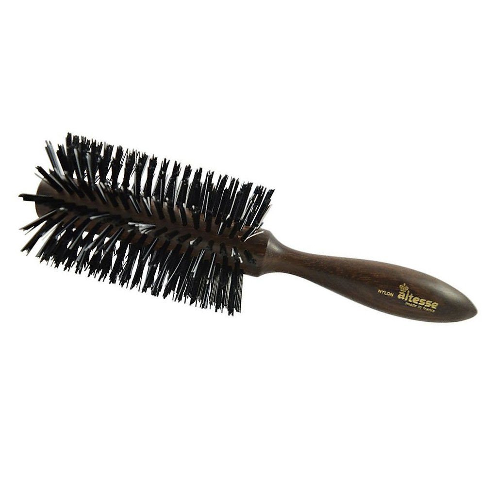 nylon and boar bristle round hair brush